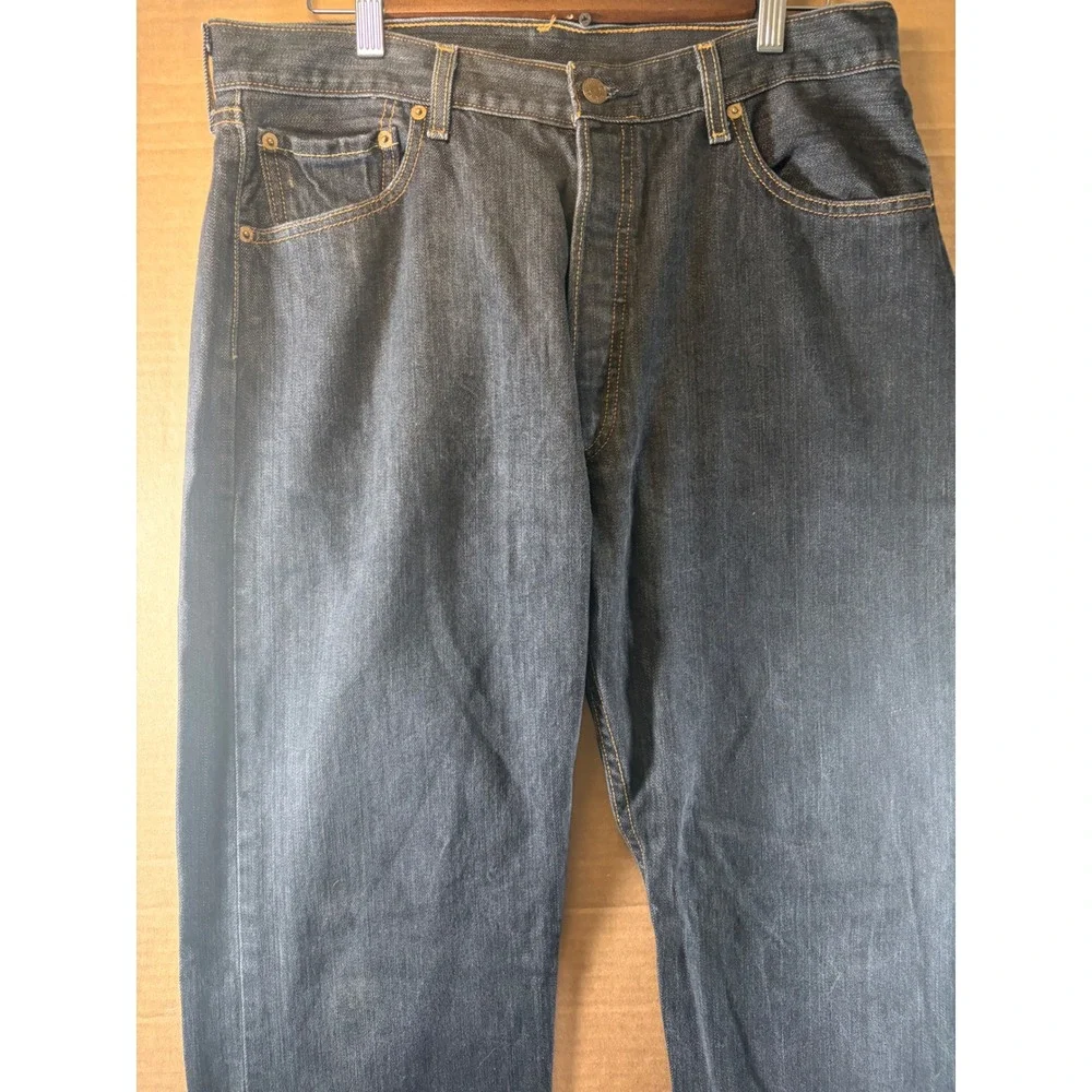 Levi's 501 XX Jeans Mens 34x31 Dark Wash Straight Leg Button Fly 100% Cotton